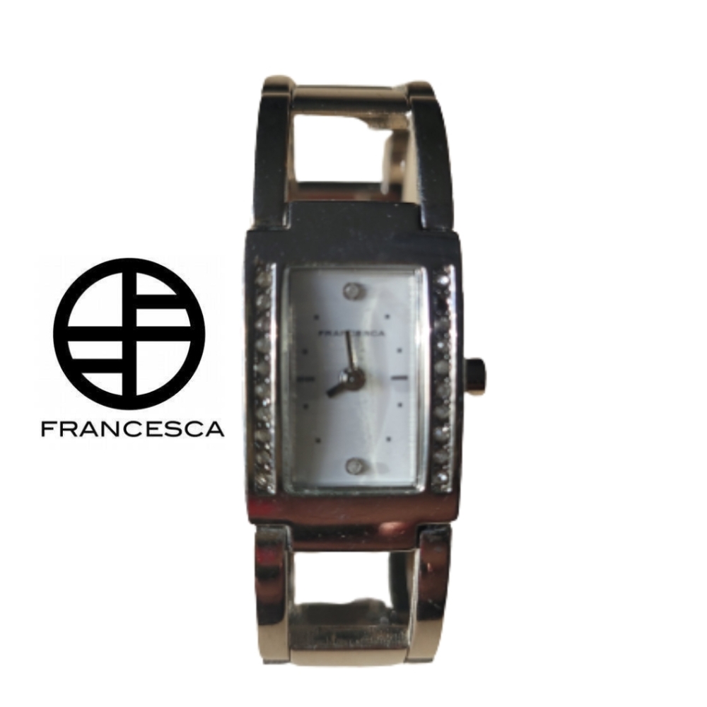 Francesca Quartz Watch with White Stones